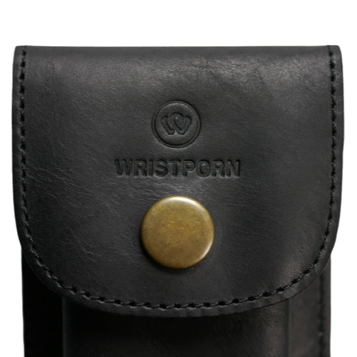Black Vintage Leather Watch Pouch