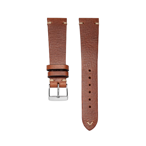 Brown Tuscany Cowhide Leather Watch Strap and Pouch Bundle